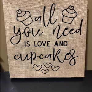 Tan and Black Handwritten Art & Decals Wall Decor